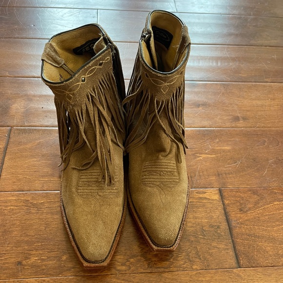 Gorgeous Suede Fringe Cowboy Boots EUC! Size 10 🤠 - Picture 2 of 7